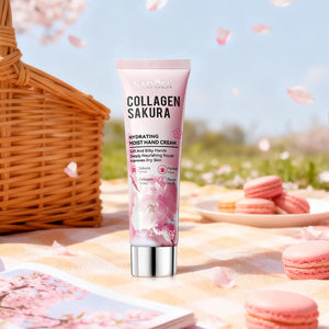 Collagen Cherry Blossom Moisturizing Smooth Hand Cream For Autumn And Winter Portable Dry Skin Moisturizing Cream