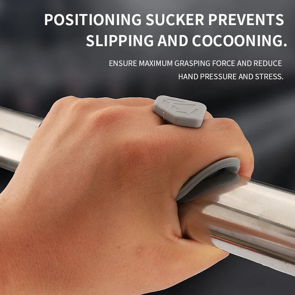 A Pair Anti-Slip Grip for Weight Lifting Pull-Ups Gym Training Unisex Ergonomic Rubber Hand Protector Strengthener Handle Gloves