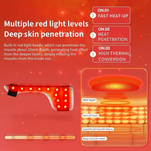 Red Light Electric Heating Thumb Support Vibrating Massager Relieves Wrist Pain and Fatigue  Alleviates Tenosynovitis