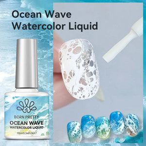 10ml White Ocean Wave Watercolor Nail Gel Polish 3s Spreading White Bubble Lace Design Nail Art Varnish Soak Off UV LED Nail Art