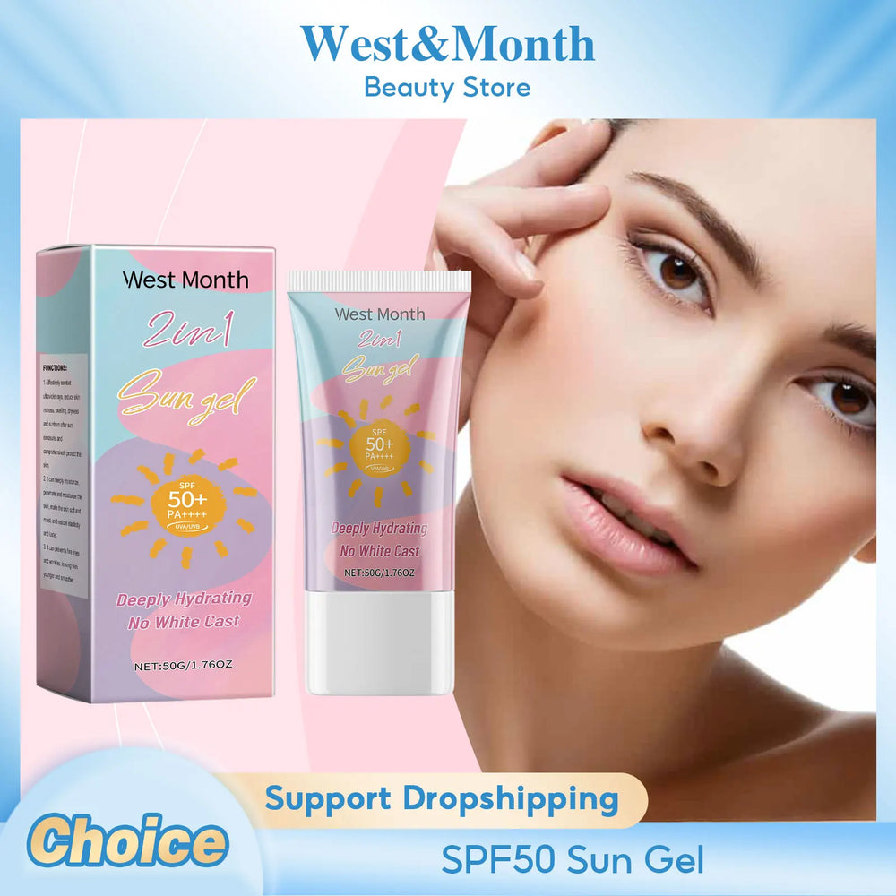Resist UV Sun Gel Broad Spectrum Anti Sunlight Sunburn High Sun Protection Hydrating Long Lasting Outdoor Sport SPF50 Sunscreen