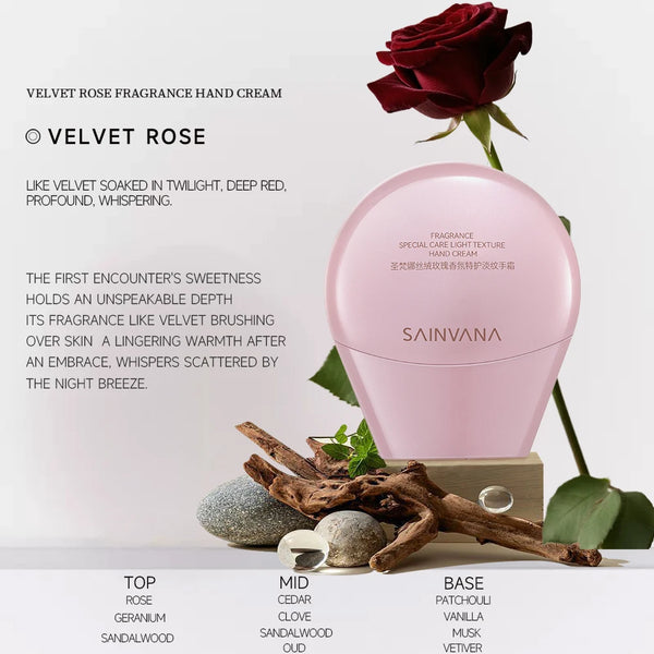 SAINVANA Intensive Care Nourishing Moisture Hand Cream Reduce Hand Wrinkles for Dry Cracked Hands Healthy-Looking Skin Vegan