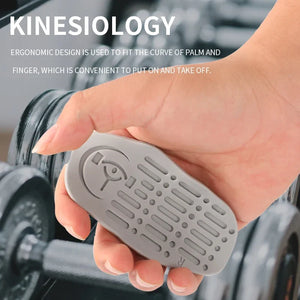 A Pair Anti-Slip Grip for Weight Lifting Pull-Ups Gym Training Unisex Ergonomic Rubber Hand Protector Strengthener Handle Gloves