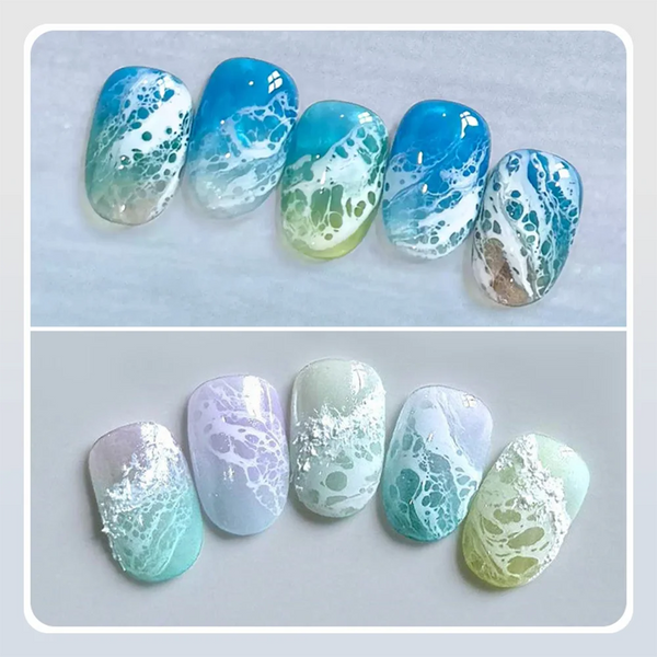 10ml White Ocean Wave Watercolor Nail Gel Polish 3s Spreading White Bubble Lace Design Nail Art Varnish Soak Off UV LED Nail Art