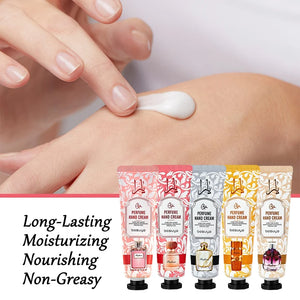 5pcs Perfume Fragrance Hand Cream Sets Moisturizing Non-sticky Hand Cream Nourishing Hydrating Anti Chapped Skin Care for Hands