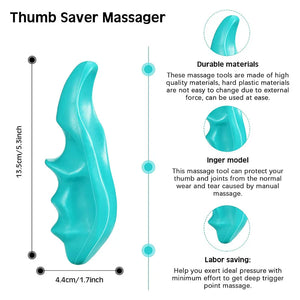 2 Pieces Thumb Saver Massage Tools Deep Tissue Manual Hand Finger Pressure Massager Body Trigger Point Relaxed Relieve Fatigue