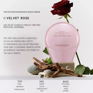 SAINVANA Intensive Care Nourishing Moisture Hand Cream Reduce Hand Wrinkles for Dry Cracked Hands Healthy-Looking Skin Vegan