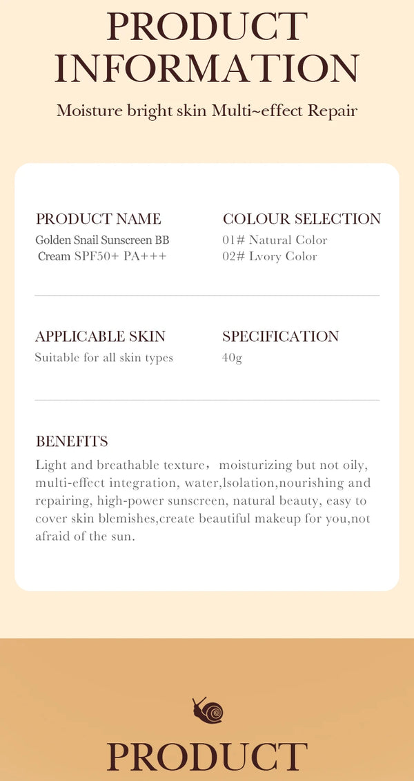SPF50 Sunscreen BB Cream Face Makeup Foundation Primer Moisturizer Concealer Sun Block Protection Isolation