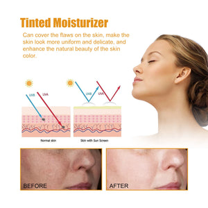 All in One Spf50 Sunscreen Brightening Foundation Cream Cover Anti UV Face Moisturizer Isolation Bleaching Sunscreen Lotion 50ml