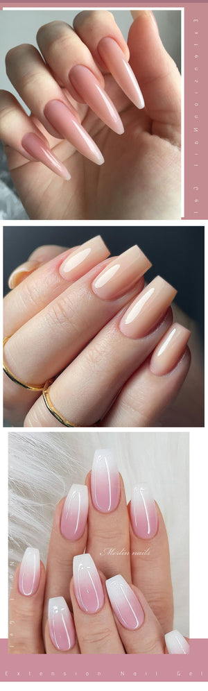 15ml UR SUGAR Extension Nail Gel Polish Nail DIY Clear Camouflage Color Fibre Glass Hard Gel Nails Finger Prolong UV LED Gel