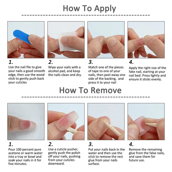 10Pcs Handmade Press on Nails Blue Fake Nails with Fish Pattern Wearable Stick-on Nails Full Cover False Nai