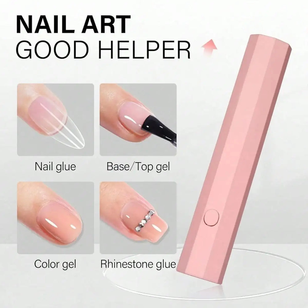 Portable Nail Polish Gel Dryer Machine,Gel Nail Polish Glue Drying Machine,Handheld Nail Lamp,USB Mini Nail Dryer Lamp,180mAh Battery Pack UV LED Nail Light For Curing All Nail Gel Nail Lamp Home Salon Too,Nail Art Creation T