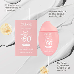 Moisturizing Brighten Sunscreen Cream Spf50+ Uv Protection Deep Nourishing Non Greasy Even Skin Tone Long Lasting Daily Sun Care