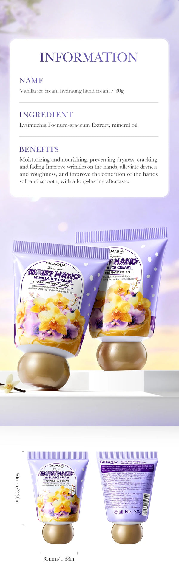 BIOAQUA Donut Chocolate Hand Cream Moisturizing Nourishing Anti-aging Anti Wrinkles Whitening Hands Skin Care Products