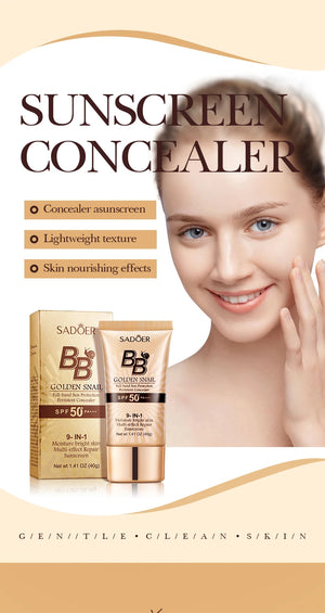 SPF50 Sunscreen BB Cream Face Makeup Foundation Primer Moisturizer Concealer Sun Block Protection Isolation
