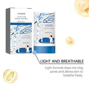 Jaysuing Skincare Sunscreen SPF 50+ Uv Protective Deep Moisturizing Anti Oxidant Non Greasy Waterproof Sunblock Stick Beauty