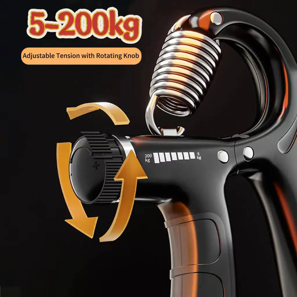 Professional Mechanical Counter Hand Gripper for Forearm And Hand Strength Training with 5-200KG Adjustable Resistance