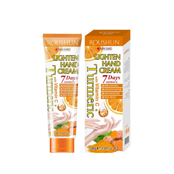 ROUSHUN  Turmeric Vitamin C Hand Cream Moisturizing Refreshing Non-Greasy Hand Care Hydrating Moisturizing Hand Cream