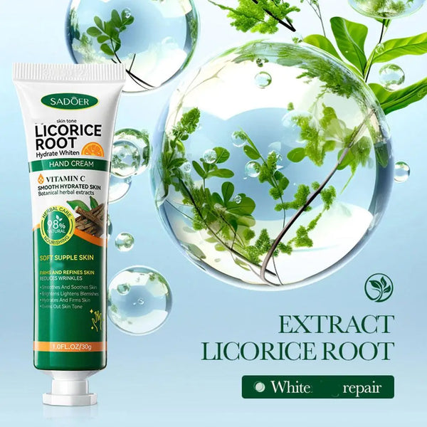 1/3/5/10 pcs SADOER Liquorice Whitening Hydrating Hand Cream with plant Essence Moisturizing Nourishing Brightening Hands Care
