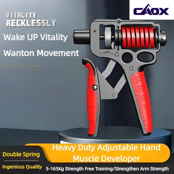 5-165Kg Adjustable Heavy Hand Grip Exercise Strengthener Gripper Finger Expander Arm Wrist Forearm Trainers Fitness Steel Spring