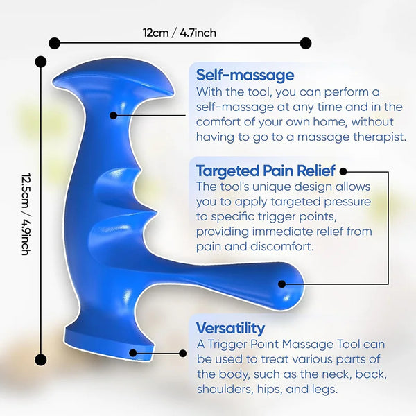 2 Pieces Thumb Saver Massage Tools Deep Tissue Manual Hand Finger Pressure Massager Body Trigger Point Relaxed Relieve Fatigue