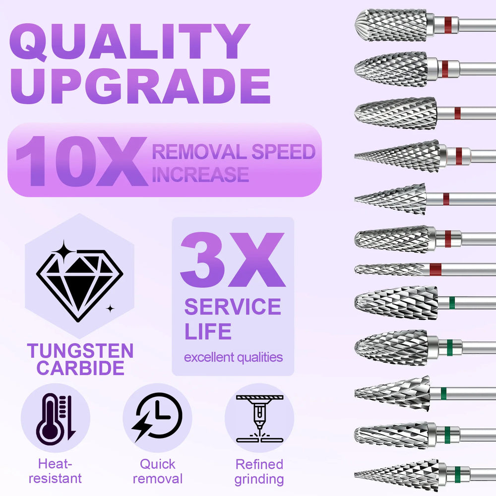 1Pcs Tungsten Carbide Dead Skin Remover Nail Drill Bits 3/32" Professional Safe Carbide Nail Cleaning Drill Bit For Callus