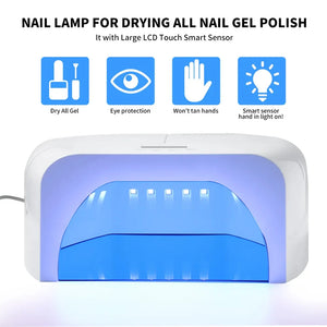 Professional Nail Lamp 72Pcs LED Nail Dryer Machine USB Plug for Manicure