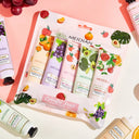Meidian Fruit Fragrance Hand Cream Packaged Set of 5 Moisturizing and Hydrating Hand Cream Set for Autumn and Winter to Prevent Dryness and Cracking, Hand Care Cream for Skin Softening and Nourishment, Hand Moisturizing Cream