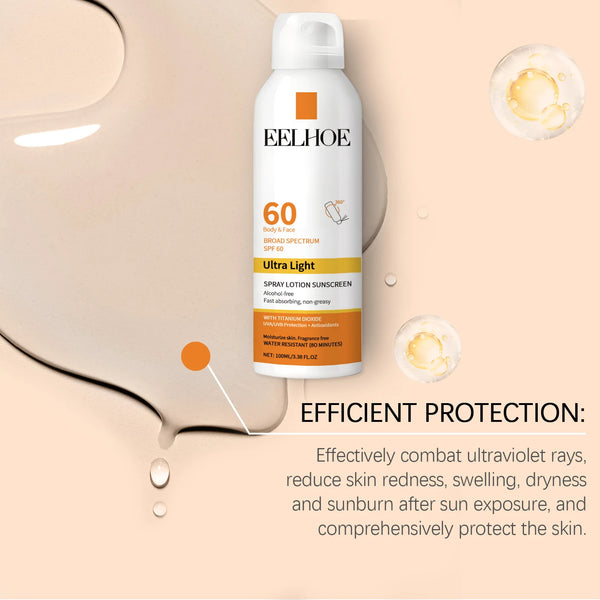 EELHOE Vitamin E Sunscreen Spray 100ml Long-lasting Deep Moisturizing Anti-UV Skin Protector Anti Oxidant Face Body Skin Care