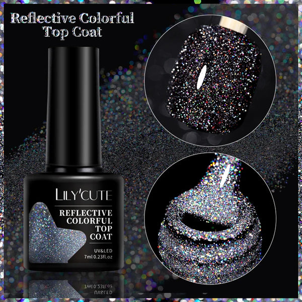 LILYCUTE 7ml Non Stick Hand Solid Extension Gel Nail Polish 3D Auroras Effect Carving Flower Function For Finger ProlongHard Gel