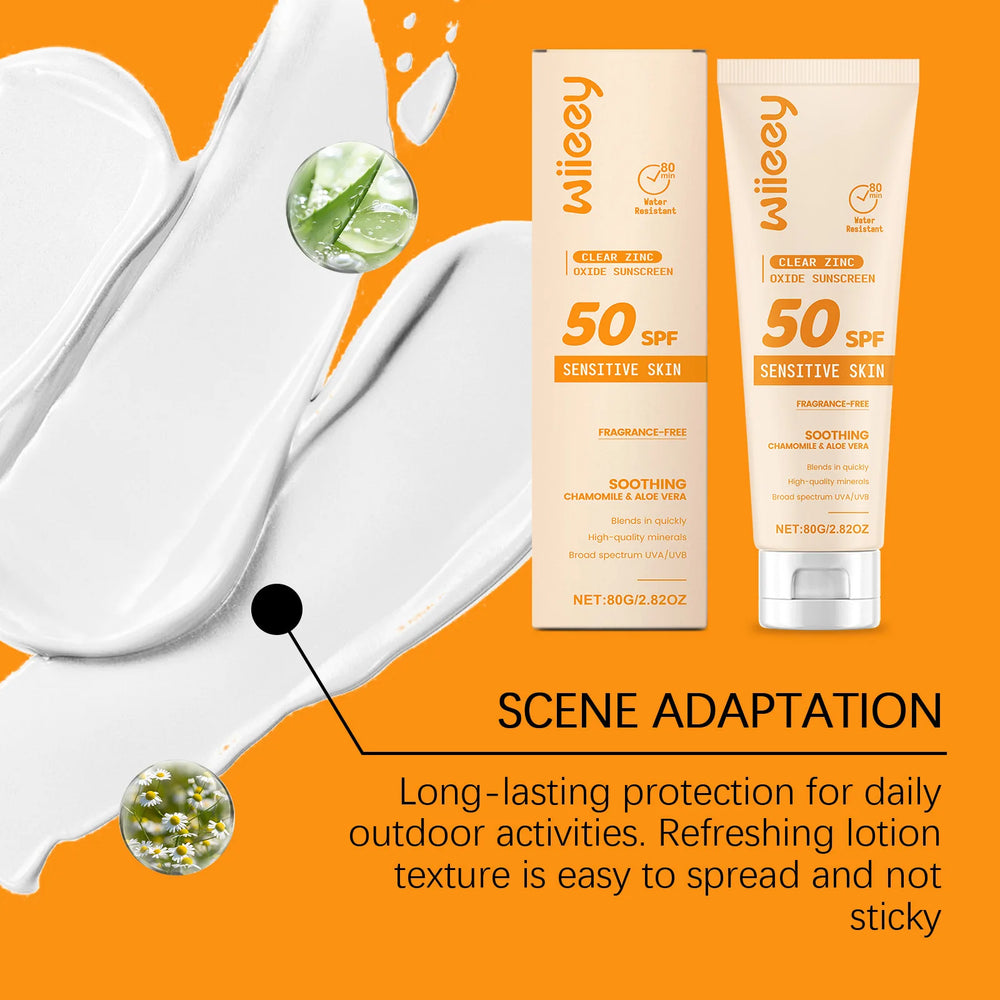 SPF 50+ Children Mild Sunscreen Cream Not Irritating Prevent UVA/UVB Sunburn Refresh Moisturize Nourish Children Sunscreen Cream