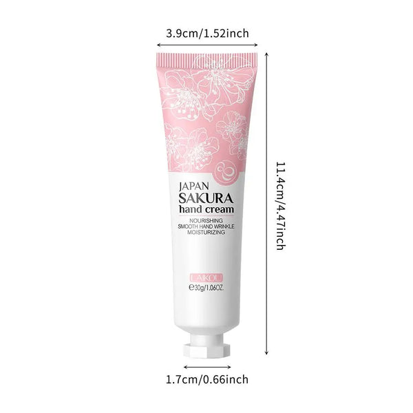 LAIKOU Sakura Hand Cream Deep Moisturizing & Restoring Hand Lotion for Dry Skin,Non-Greasy, Fast Absorbing Hand Care Cream