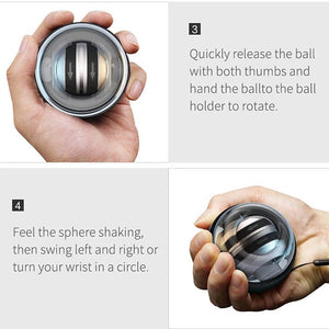 1/2PCS Wrist Power Hand Ball Auto-Start Grip Ball Strengthener Gyroscopic Arm Gyro Hand Ball Home Fitness Forearm Exerciser