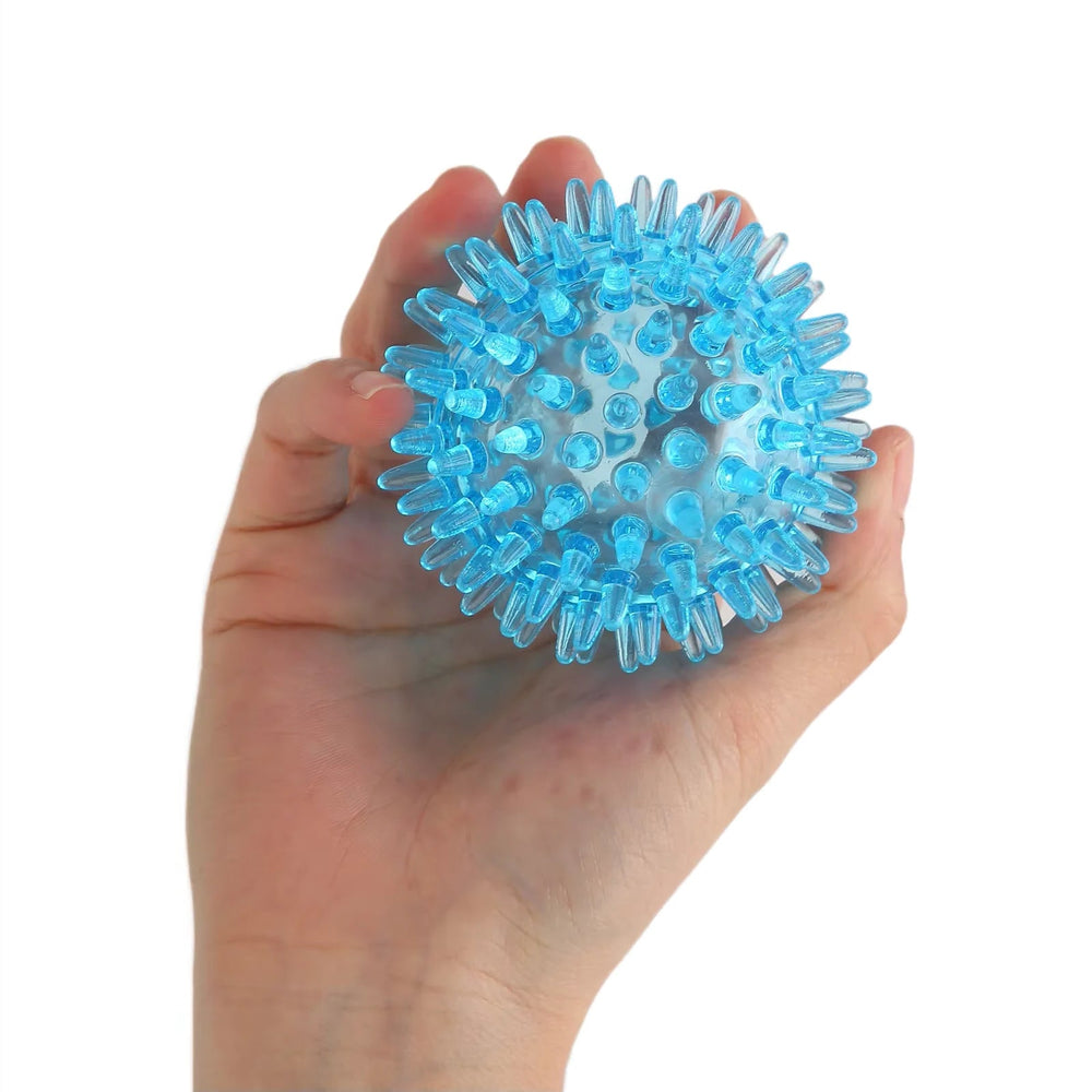Spiky Ball Hollow Soft Transparent Strength Recovery Exercise Stress Relief Massage Ball for Hand Wrist