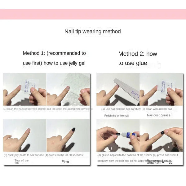 10 Pieces Sweet Cool Dark Style Handmade Wearable Nails Star River Falls Nail Art Patches Scarlet Angel Halloween Fake Nails
