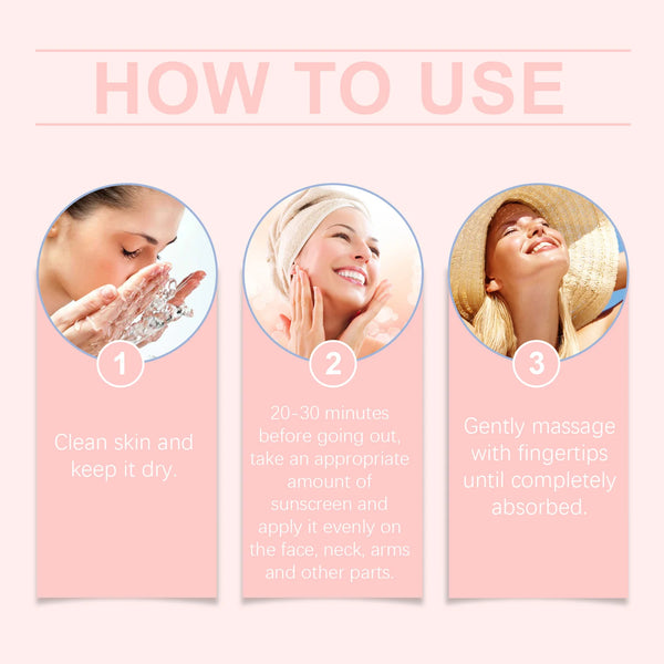 Moisturizing Brighten Sunscreen Cream Spf50+ Uv Protection Deep Nourishing Non Greasy Even Skin Tone Long Lasting Daily Sun Care