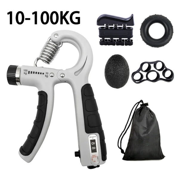 10-100Kg Adjustable Heavy Gripper Fitness Hand Exerciser Grip FatGrip Wrist Increase Strength Spring Finger Pinch Carpal Expande