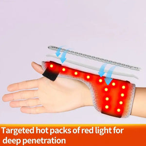 Red Light Electric Heating Thumb Support Vibrating Massager Relieves Wrist Pain and Fatigue  Alleviates Tenosynovitis