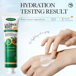 1/3/5/10 pcs SADOER Liquorice Whitening Hydrating Hand Cream with plant Essence Moisturizing Nourishing Brightening Hands Care