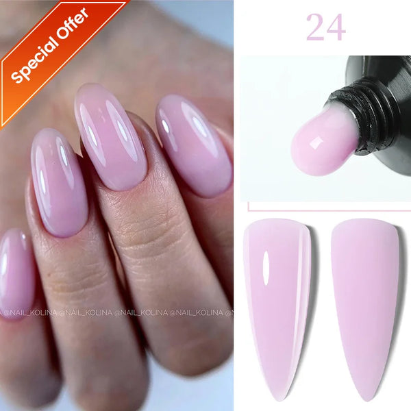 LILYCUTE 7ml Non Stick Hand Solid Extension Gel Nail Polish 3D Auroras Effect Carving Flower Function For Finger ProlongHard Gel