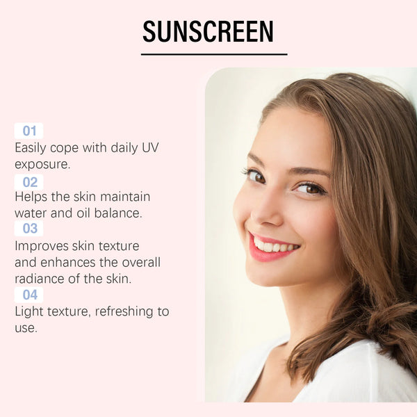 Moisturizing Brighten Sunscreen Cream Spf50+ Uv Protection Deep Nourishing Non Greasy Even Skin Tone Long Lasting Daily Sun Care