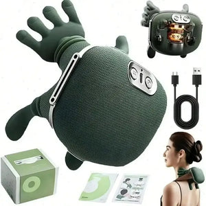 Advanced 4D Shiatsu Neck and Shoulder Massager with Heat & Finger Massage - Wireless, Deep Tissue, Simulated Human Hand Design