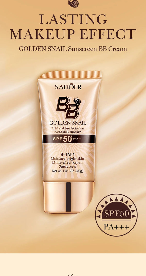 SPF50 Sunscreen BB Cream Face Makeup Foundation Primer Moisturizer Concealer Sun Block Protection Isolation
