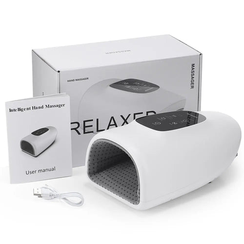 Cordless Electric Hand Massager with Air Pressure Hot Compress Palm Massage Hand Point Airbag Relieve Finger Wrist Muscle Relax