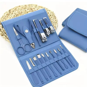 16/12/4 pcs Professional Nail Clippers and Cuticle Nippers Set with Travel Case Manicure Set Pedicure Sets Nail Clippers