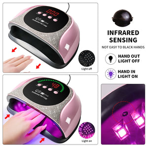 Manicure UV LED Nail Drying For Nails 57LEDS Gel Polish Curing UV Lamp With Diamond Design Professional Nail Dry Equipment