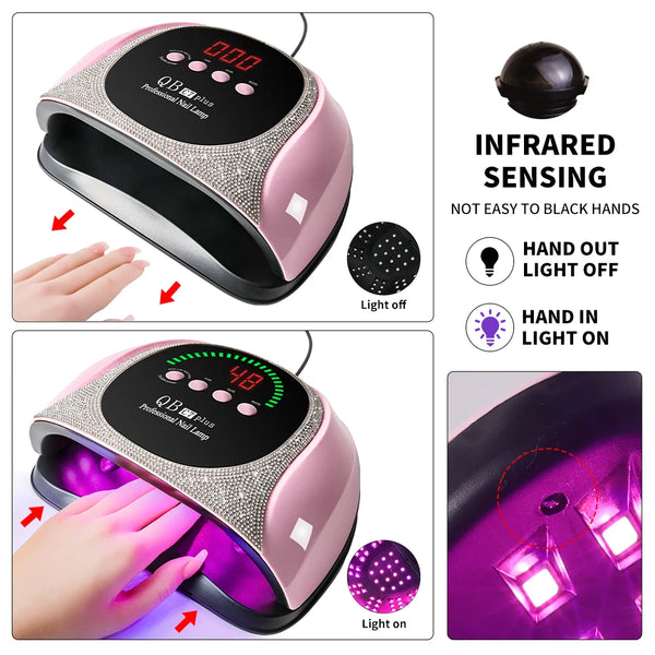 Manicure UV LED Nail Drying For Nails 57LEDS Gel Polish Curing UV Lamp With Diamond Design Professional Nail Dry Equipment