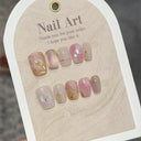 10pcs Love Cat Eye Handmade Press on Nails Simple Fake Nails False Nails Short Artificial Nail