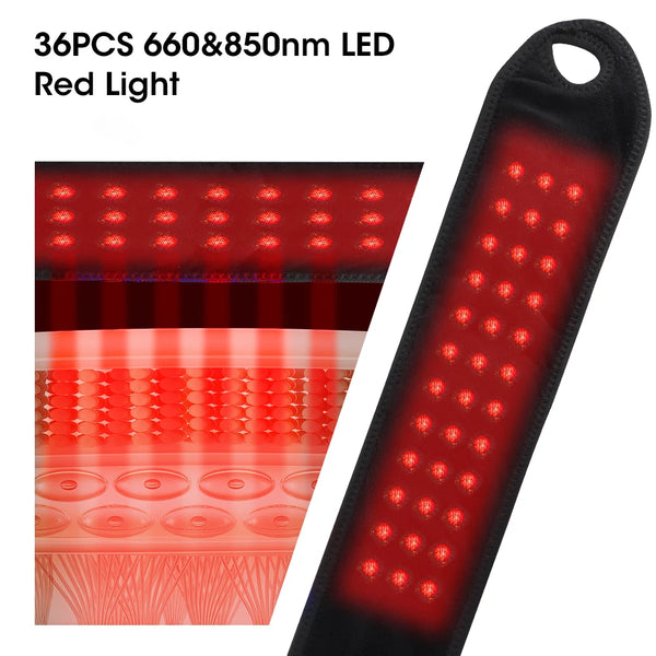 Cordless Heating Wrist Guard 660&850nm Red Light Hot Compress Wristband 3 Levels Electric Vibration Massage Hand Wrist Brace