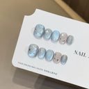 10pcs Love Cat Eye Handmade Press on Nails Simple Fake Nails False Nails Short Artificial Nail